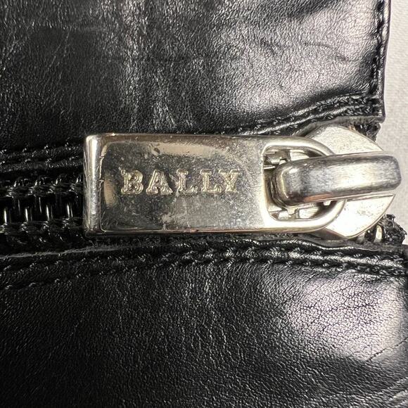 Bally’s Black Leather Black Shearling Lined Tall Block Heel Boots Size 11 - Picture 9 of 15